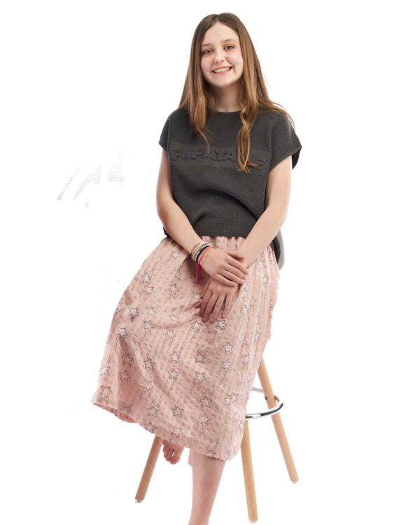 Midi stars print skirt