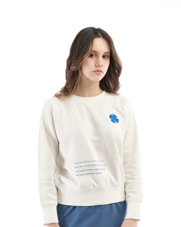 Contrast Sweatshirt With Clover