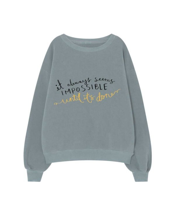 Contrast Sweatshirt With Text